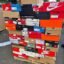 pallet of sneakers